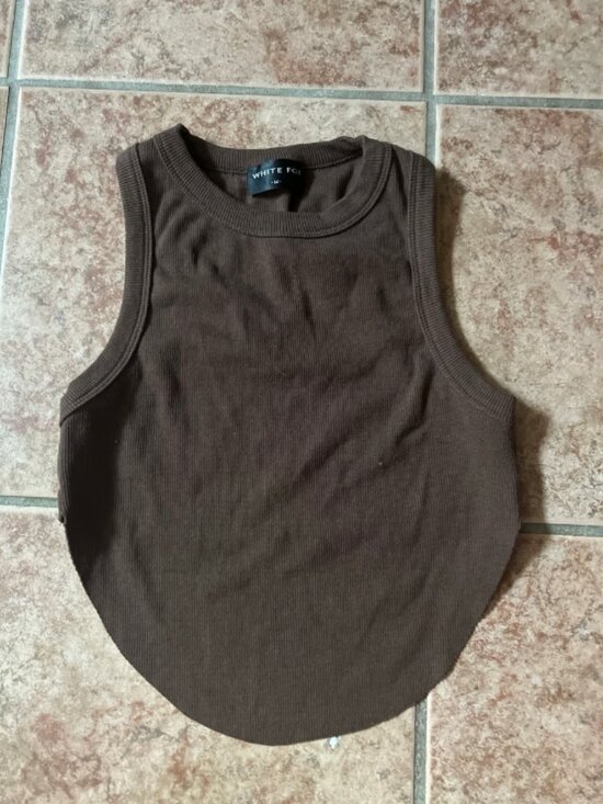 White Fox Boutique Tops - Whitefox brown cropped tank